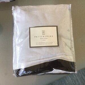 NEW Pottery Barn Velvet Drape Curtain 50x108” Cafe Dark Brown Blackout Lined NIP